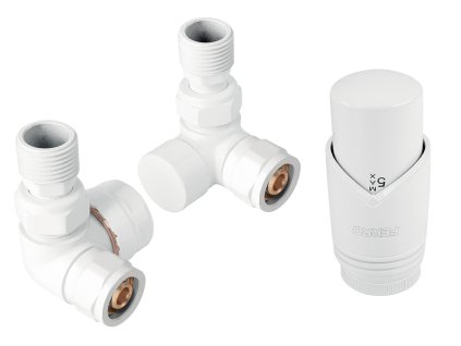 Sada na otopná tělesa, rohová, bílá (ZTO30WH)