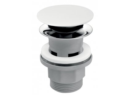Uzávěr výpusti 5/4"bílý keramický pro umyvadlo s přepadem (S288PPC-B)