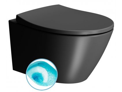 MODO závěsná WC mísa, Swirlflush, 37x52cm, černá dual-mat obrázek č.: 1