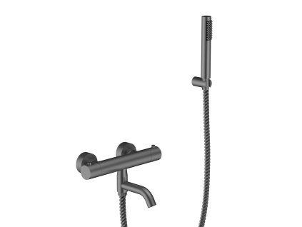 Olsen Spa  VEO BABWVSTGR - Nástěnná termostatická vanová baterie VEO grafitová s příslušenstvím