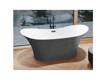 Olsen Spa  AMBER VANAMBER170BG3 - Volně stojící vana AMBER Glam - grafitová