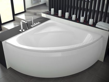 Olsen Spa  LUKSJA VANLUK150+OLVPINOZSTELWD - Rohová vana LUKSJA