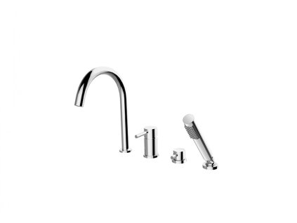 Olsen Spa  ILLUSION BABWI4CH - 4 - otvorová vanová baterie ILLUSION chrom s příslušenstvím