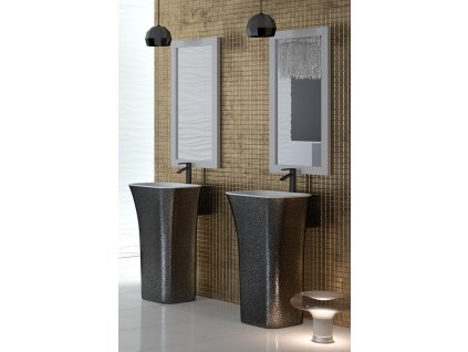 Olsen Spa  Assos KEASSVSGLAM03 - Volně stojící umyvadlo ASSOS GLAM - grafitová