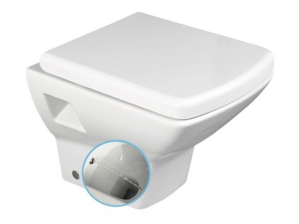 SOLUZIONE CLEANWASH závěsná WC mísa s bidet. sprškou, 35x50,5cm, bílá obrázek č.: 1