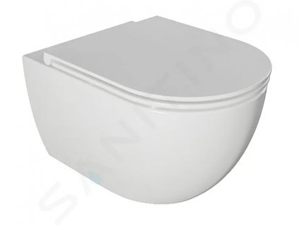 kielle 30102001 - Závěsné WC se sedátkem SoftClose, Rimless, bílá