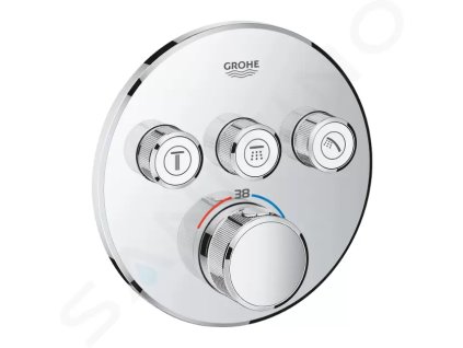 Grohe 29121000 - Termostatická sprchová podomítková baterie, 3 ventily, chrom