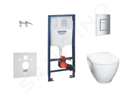 Grohe 38528SET-KH - Set předstěnové instalace, klozetu Serel a sedátka softclose, tlačítko Skate Cosmopolitan, chrom
