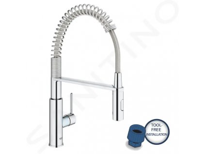 Grohe 30361000 - Dřezová baterie s flexibilním ramenem a sprškou, chrom