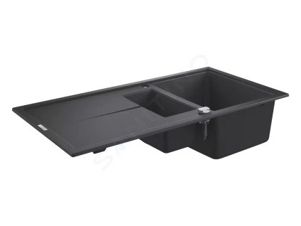 Grohe 31642AP0 - Kompozitní dřez K400 s automatickým odtokem, 100x50 cm, granitová černá