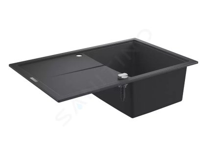 Grohe 31639AP0 - Kompozitní dřez K400 s automatickým odtokem, 78x50 cm, granitová černá