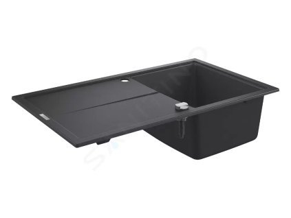 Grohe 31640AP0 - Kompozitní dřez K400 s automatickým odtokem, 86x50 cm, granitová černá