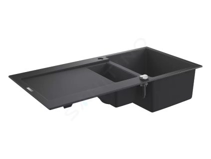 Grohe 31646AP0 - Kompozitní dřez K500 s automatickým odtokem, 100x50 cm, granitová černá