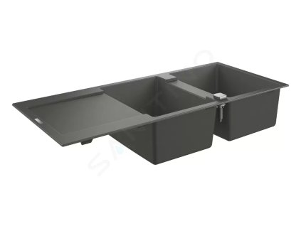 Grohe 31647AP0 - Kompozitní dřez K500 s automatickým odtokem, 116x50 cm, granitová černá