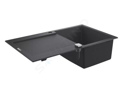 Grohe 31644AP0 - Kompozitní dřez K500 s automatickým odtokem, 86x50 cm, granitová černá