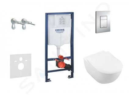 Grohe 38528SET-KI - Set předstěnové instalace, klozetu a sedátka Subway 2.0, DirectFlush, SoftClose, CeramicPlus a tlačítka Skate Cosmo, chrom