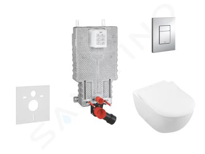 Grohe 38643SET-KI - Set předstěnové instalace, klozetu a sedátka Subway 2.0, DirectFlush, SoftClose, CeramicPlus a tlačítka Skate Cosmo, chrom