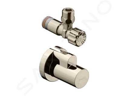 Hansgrohe 13954820 - Rohový ventil s krytkou, kartáčovaný nikl