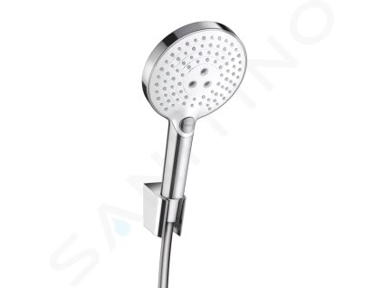 Hansgrohe 26721400 - Set sprchové hlavice, 3 proudy, držáku a hadice, bílá/chrom