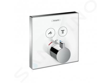 Hansgrohe 15738400 - Termostatická baterie pod omítku pro 2 spotřebiče, bílá/chrom