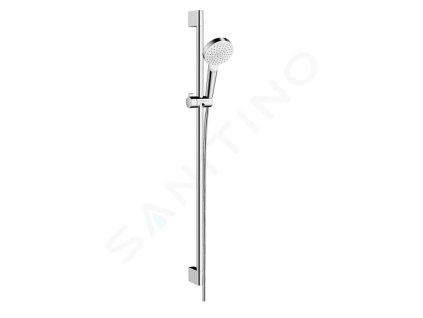 Hansgrohe 26539400 - Sprchová souprava 100, EcoSmart 9 l/min, sprchová tyč 90 cm, bílá/chrom