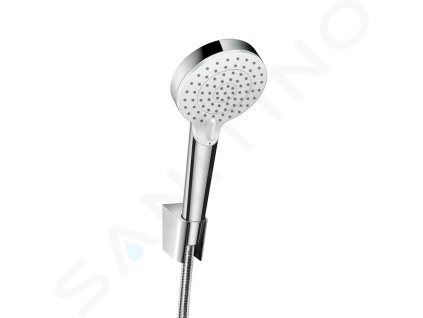 Hansgrohe 26693400 - Set sprchové hlavice, 2 proudy, držáku a hadice, EcoSmart, bílá/chrom