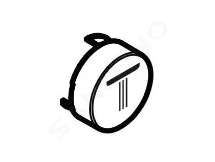 Hansgrohe 92572450 - Tlačítko proudu Rain, malý, bílá