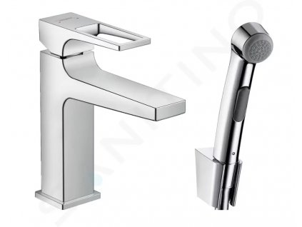 Hansgrohe 74522000 - Umyvadlová baterie s výpustí a ruční sprchou Bidette, chrom