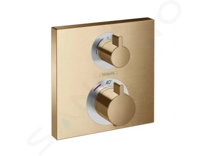 Hansgrohe 15714140 - Termostatická baterie pod omítku pro 2 spotřebiče, kartáčovaný bronz