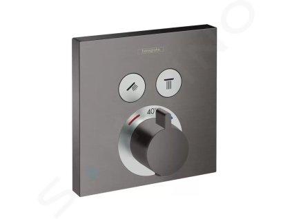 Hansgrohe 15763340 - Termostatická baterie pod omítku pro 2 spotřebiče, kartáčovaný černý chrom