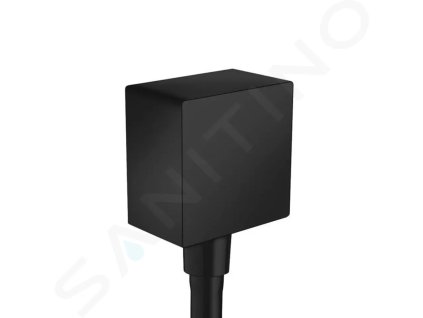 Hansgrohe 26455670 - Přípojka hadice Square se zpětným ventilem, matná černá