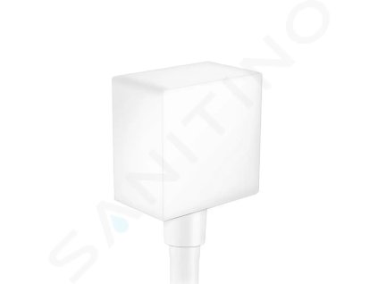 Hansgrohe 26455700 - Přípojka hadice Square se zpětným ventilem, matná bílá