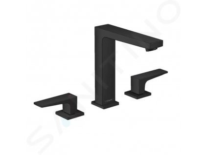 Hansgrohe 32515670 - Umyvadlová baterie s výpustí Push-Open, 3-otvorová instalace, matná černá