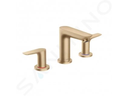 Hansgrohe 71733140 - Umyvadlová baterie s výpustí, 3-otvorová instalace, kartáčovaný bronz