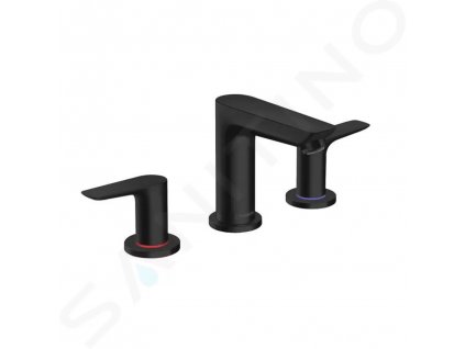 Hansgrohe 71733670 - Umyvadlová baterie s výpustí, 3-otvorová instalace, matná černá