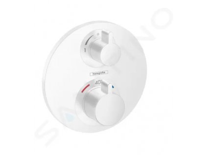 Hansgrohe Ecostat S Termostatická baterie pod omítku pro 2 spotřebiče, matná bílá 15758700