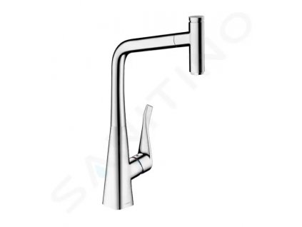 Hansgrohe 73807000 - Dřezová baterie Metris Select s výsuvnou koncovkou, sBox, EcoSmart, chrom