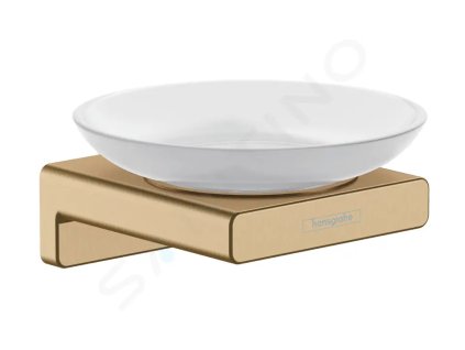 Hansgrohe 41746140 - Mýdlenka s držákem, matné sklo/kartáčovaný bronz