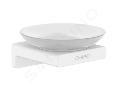 Hansgrohe 41746700 - Mýdlenka s držákem, matné sklo/bílá mat