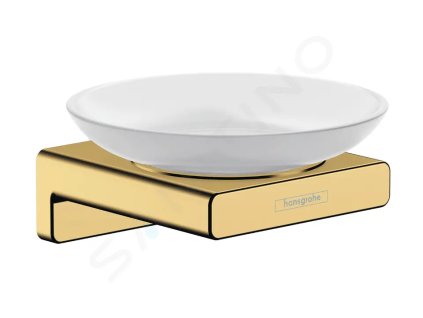 Hansgrohe 41746990 - Mýdlenka s držákem, matné sklo/leštěný vzhled zlata