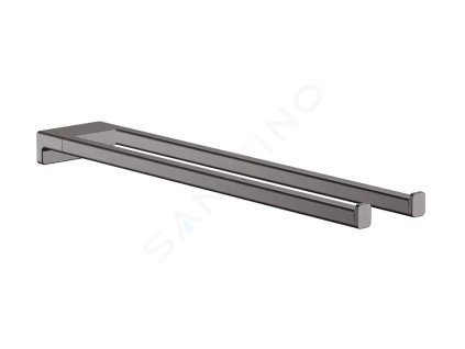 Hansgrohe 41770340 - Držák ručníků dvojitý, délka 45 cm, kartáčovaný černý chrom