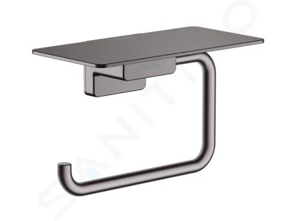 Hansgrohe 41772340 - Držák toaletního papíru s poličkou, kartáčovaný černý chrom