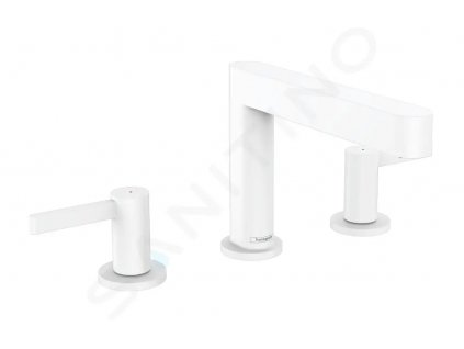Hansgrohe 76033700 - Umyvadlová baterie, 3-otvorová instalace, s výpustí Push-Open, EcoSmart, matná bílá
