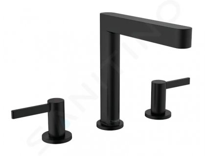 Hansgrohe 76034670 - Umyvadlová baterie, 3-otvorová instalace, s výpustí Push-Open, EcoSmart, matná černá