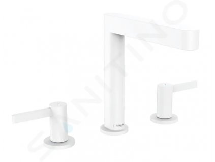 Hansgrohe 76034700 - Umyvadlová baterie, 3-otvorová instalace, s výpustí Push-Open, EcoSmart, matná bílá