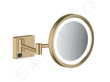 Hansgrohe 41790140 - Kosmetické nástěnné zrcátko s LED osvětlením, kartáčovaný bronz