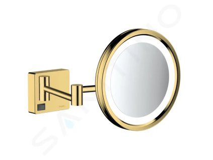 Hansgrohe 41790990 - Kosmetické nástěnné zrcátko s LED osvětlením, leštěný vzhled zlata