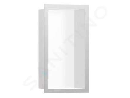 Hansgrohe 56096800 - Výklenek do stěny s designovým rámem, 30x15x10 cm, matná bílá/kartáčovaná nerez