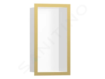 Hansgrohe 56096990 - Výklenek do stěny s designovým rámem, 30x15x10 cm, matná bílá/leštěný vzhled zlata