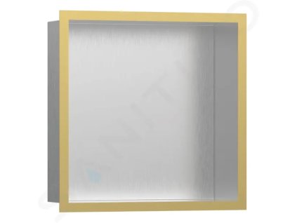 Hansgrohe 56097990 - Výklenek do stěny s designovým rámem, 30x30x10 cm, kartáčovaná nerez/vzhled zlata